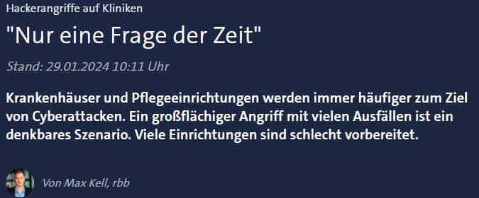Nach Cyber-Angriff auf Kliniken: Was wurde unternommen? Wie sieht die IT-Sicherheit aus?